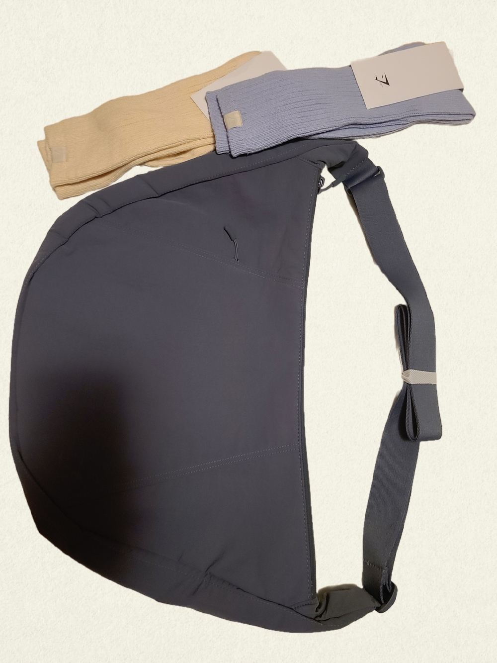 NEW Gymshark Large Crossbody Bag + 2 Crew Socks Bundle | Iron Blue | Sold Out